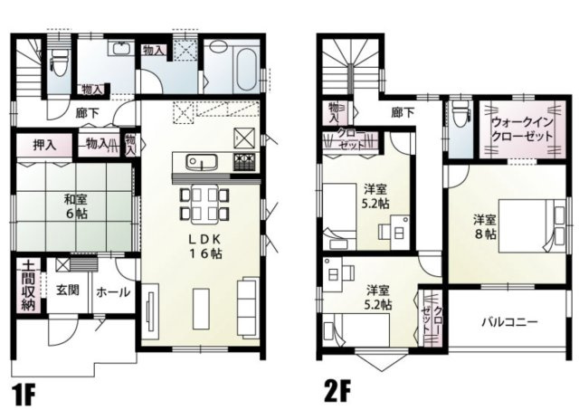 【間取り】 | 羽生市藤井上組　新築戸建　全12棟　3号棟