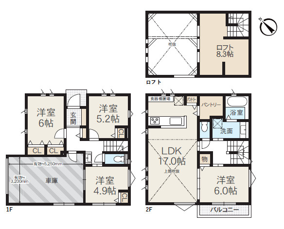 茅ヶ崎市浜須賀　新築戸建　全１棟の間取り