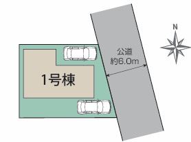 【仲介手数料無料】狭山市狭山台２丁目　全１棟　１号棟　新築住宅は西武ハウジングの区画図