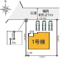 【仲介手数料無料】狭山市柏原１１期　全１棟　１号棟　新築住宅なら西武ハウジングの区画図