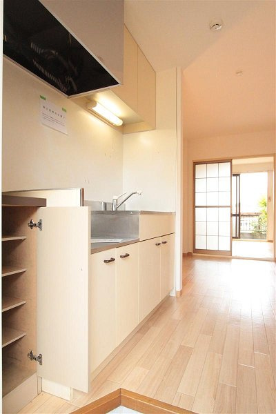 飯能市大字中山のアパートの玄関|下駄箱付き　※別部屋同室間取り写真につき若干相違有