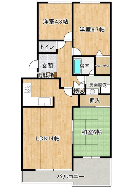 井口台南パークハウスの間取り