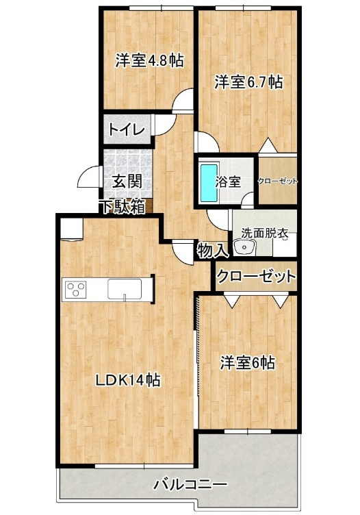 井口台南パークハウスの間取り