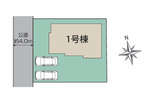 ブルーミングガーデン  水戸市堀町　4期　限定1棟！の区画図|並列駐車可能なカースペースを確保。毎日のお車の出し入れがストレスなく行えます！
ご予約はHPから、またお電話でも、お気軽にどうぞ。