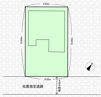 川越市砂新田5丁目　建築条件なし売地　東武東上線『新河岸駅』徒歩15分　【高階北小学区】の土地図