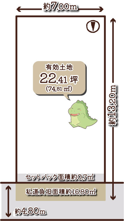 吉祥院春日町　建築条件無土地の区画図
