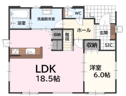 新宮町大字湊4期 1号棟の間取り