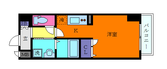ONLYONE灘南通の間取り