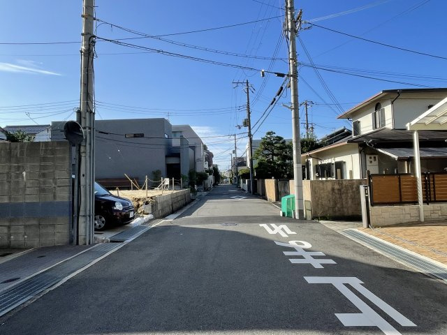 芦屋市親王塚町　売土地　約72坪の前面道路含む現地写真
