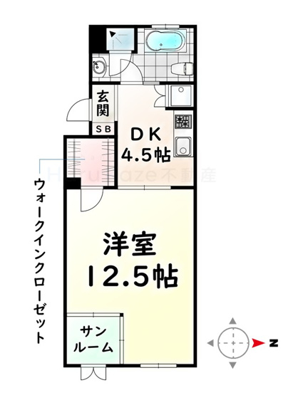 【間取り】 | レインボーカーサ内田橋【名古屋市賃貸・ オートバイ駐輪場】
