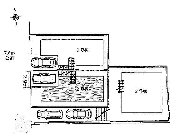 明石市太寺天王町　新築戸建の区画図