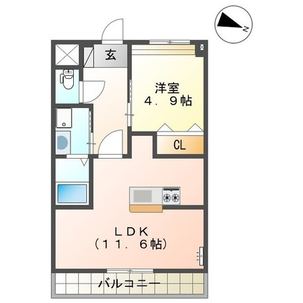 グランディール　ホーク花畑の間取り|使い勝手の良い間取りです♪
