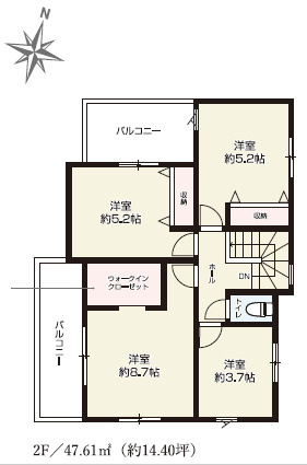 入間市小谷田９期　全１棟　１号棟　新築住宅なら西武ハウジングの間取り