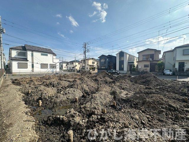 茅ヶ崎市甘沼　売地　全4区画の外観|4月24日撮影　造成工事中　現地外観