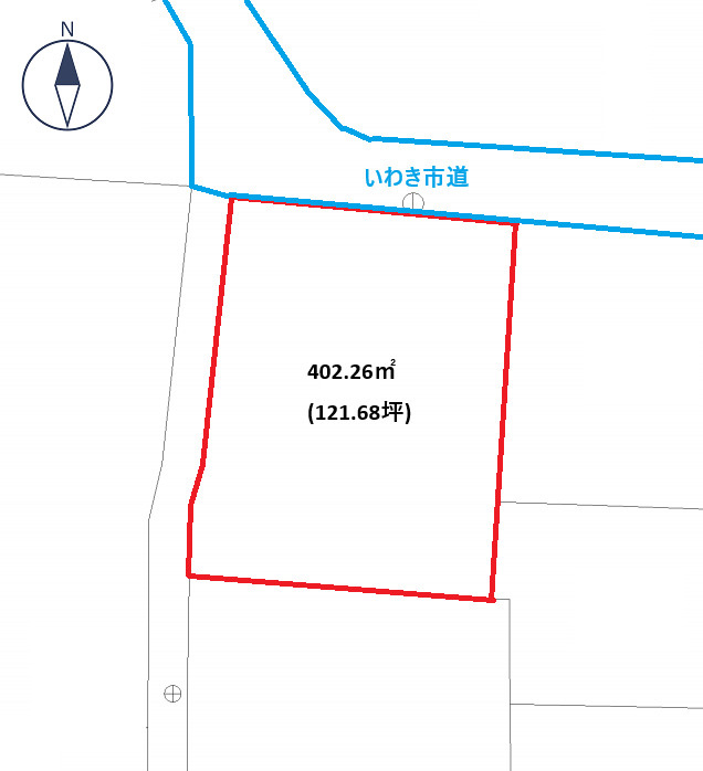 平沼ノ内新街 121坪の土地図