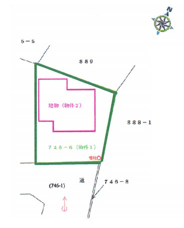上尾市大谷本郷　中古戸建の区画図