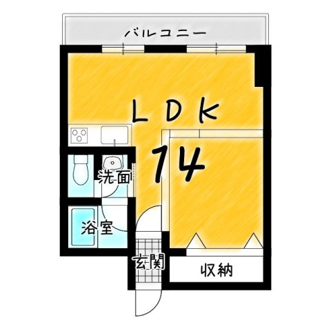 衣笠グリーンハイツの間取り