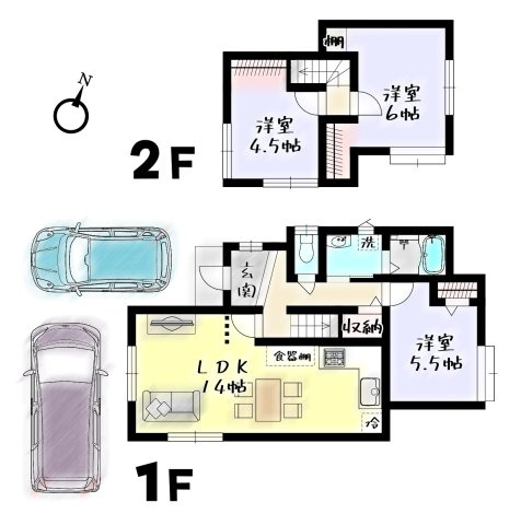 RESET HOUSE－リセットハウス戸畑区東大谷3丁目の間取り|コンパクトながら使いやすくデザインされた3LDK♪