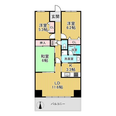 サンシティ羽倉崎の間取り|間取り