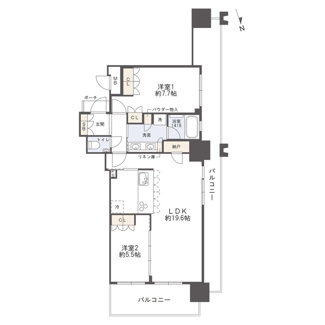 【間取り】 | MJR熊本ゲートタワー | 【間取り】12階・北西角住戸☆各居室収納充実◎