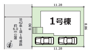 二宮町富士見が丘7期　新築戸建　全1棟1号棟の区画図