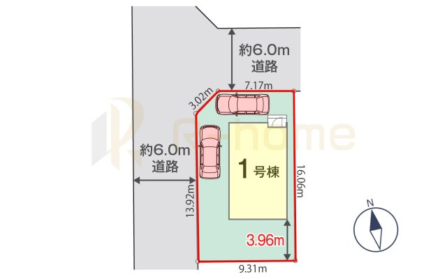 我孫子市南新木1丁目1期　新築戸建て　1号棟の区画図|大きなお買い物だからこそ、メリット・デメリットを伝えさせて頂きます。
R-homeにお任せください♪