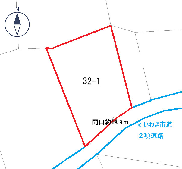 平沼ノ内新街　86坪の土地図