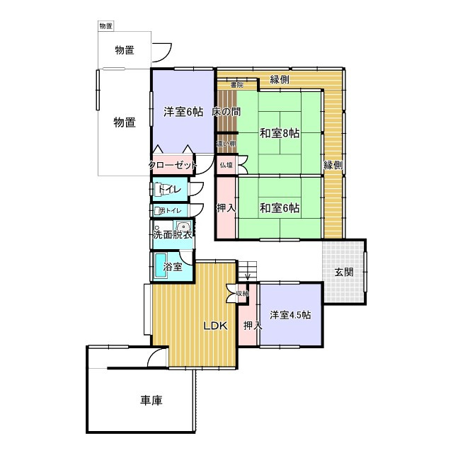 安来市切川町戸建の間取り|1階