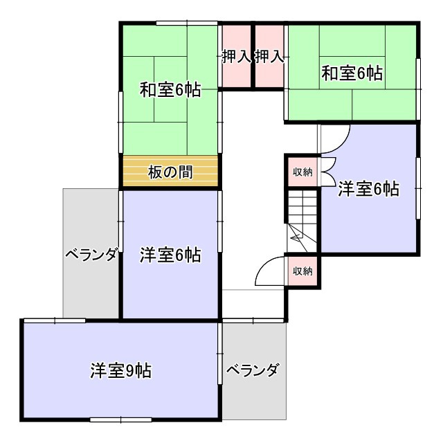 安来市切川町戸建の間取り|2階