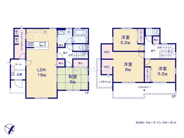 鴻巣市天神2丁目　新築一戸建て　（2区画）02の区画図|2号棟