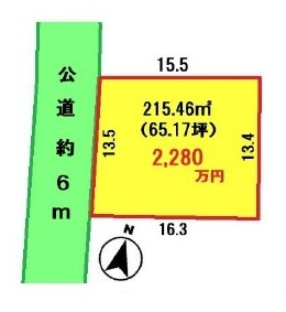 川越市かすみ野売地の土地図