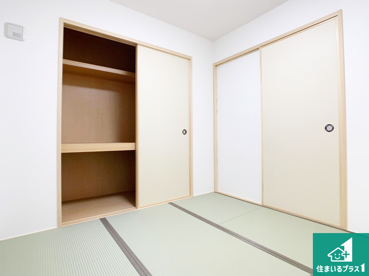 神戸市西区長畑町　第4期　未入居の和室|一室あると便利な和室は客間としてだけでなく、小さなお子様のプレイルームや食後のくつろぎスペースとしてもご利用いただけます。収納もついています！
