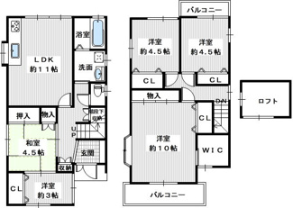 【間取り】 | 大阪狭山市池尻北・一戸建て