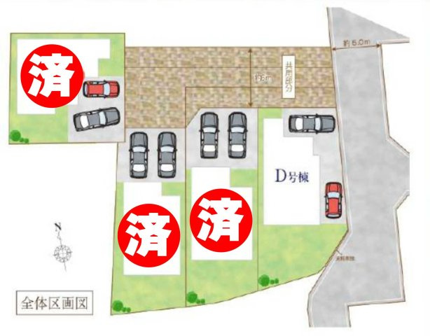三郷市　戸ケ崎　新築戸建　全2棟の区画図|区画図です