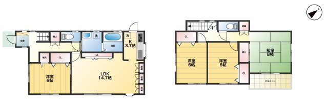 【間取り】 | 比企郡川島町大字下伊草　中古戸建　