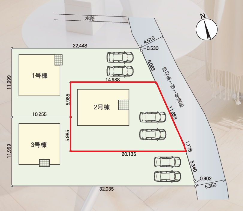 Cradlegarden　 高萩市高萩　第2　2の前面道路含む現地写真|敷地面積約63坪。ゆとりある広さの駐車スペース。気になる他の物件と合わせての現地ご案内も可能です。お気軽にお問い合わせください。

