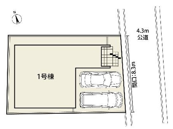 神戸市垂水区霞ヶ丘7丁目の区画図|前面道路も安心の道幅♪