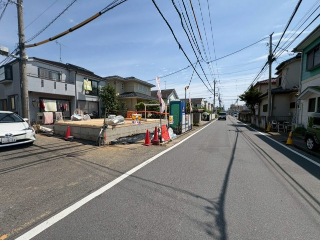 川越市岸町2丁目　新築分譲　東武東上線『川越駅』徒歩18分　【仙波小学区】の前面道路含む現地写真