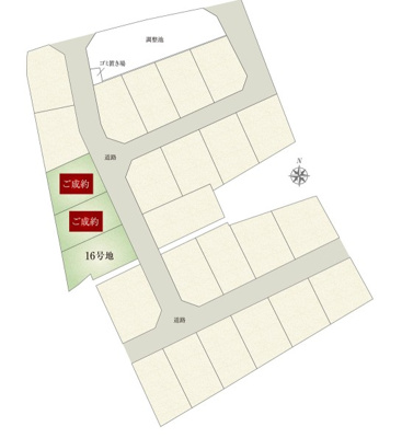 【区画図】 | 富士市中島Ⅴ　新築戸建て　16号地