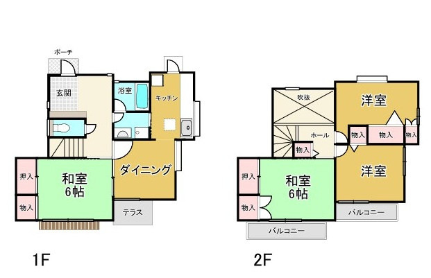 岩槻区南平野中古戸建の間取り