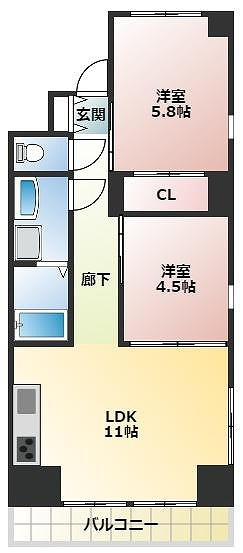 ア・ラコント 南棟の間取り