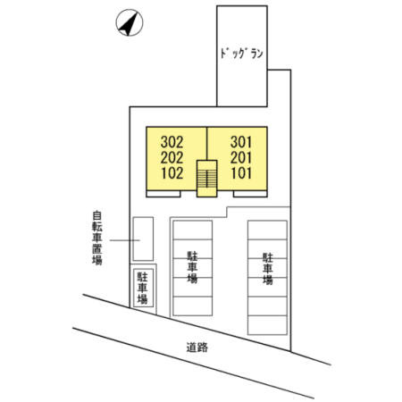 リバーサイド中部Bの区画図