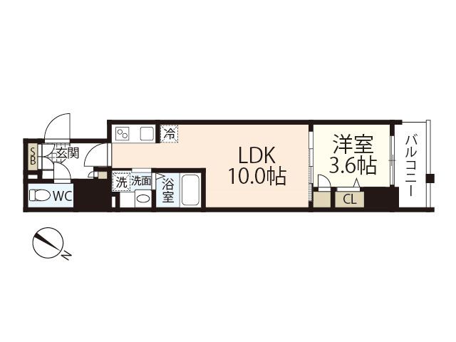 S-RESIDENCE東千田公園alesiaの間取り