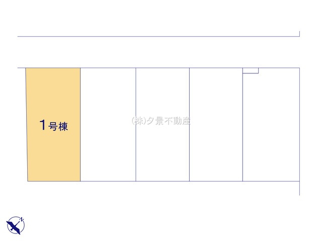 《仲介手数料無料》上尾市本町５丁目5-17新築一戸建てブルーミングガーデンの区画図