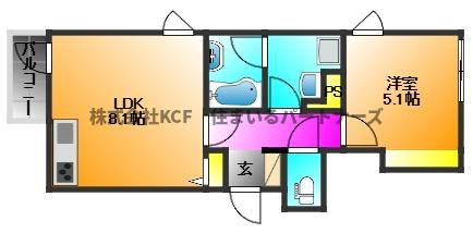 La Kasa 野中町の間取り