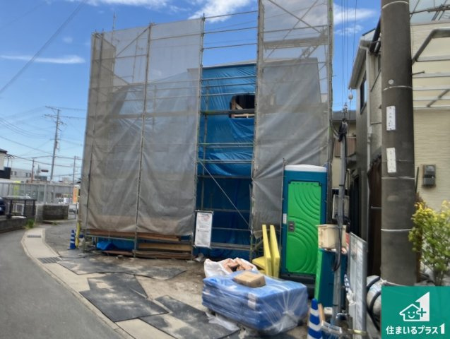 加古川市加古川町　第21期　新築一戸建ての外観|周辺は落ち着いた街並みの住宅地！子育てがしやすい住環境です！まだ未完成ですが、現地でしかわからない事もございます。是非一度ご覧ください。