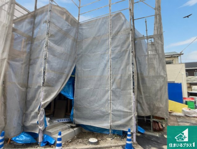 加古川市加古川町　第21期　新築一戸建ての外観|周辺は落ち着いた街並みの住宅地！子育てがしやすい住環境です！まだ未完成ですが、現地でしかわからない事もございます。是非一度ご覧ください。
