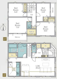 【間取り】 | 【仲介手数料無料！！】日野市百草　新築戸建て（全1棟）1号棟　5899万円 | 1号棟　4LDK　建物面積／108.47㎡