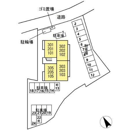 D-ROOM飛田の区画図