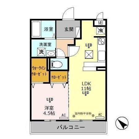 【間取り】 | リビングタウン鍵山C